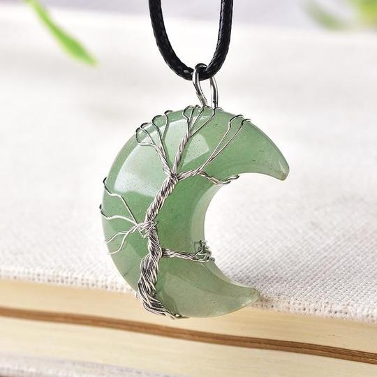Extra 2 Spiritual Tree Of Life Crescent Necklace - One Time Only Offer!