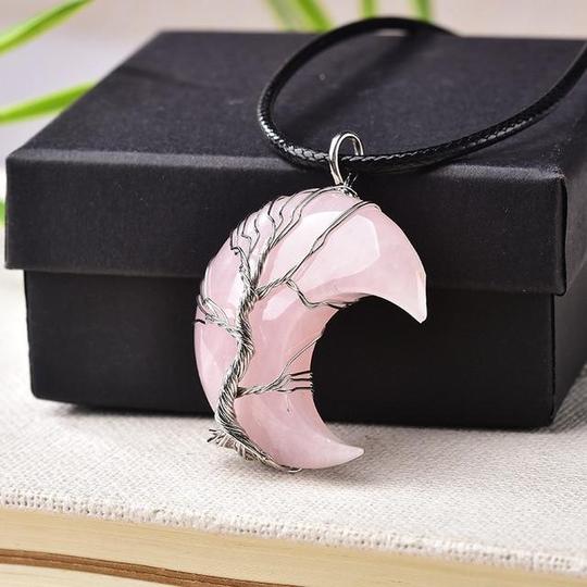 Extra 2 Spiritual Tree Of Life Crescent Necklace - One Time Only Offer!